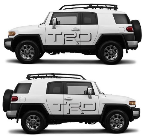 TRD-Style Shadow Seiten-Tür Vinyl-Aufkleber-Set für Toyota FJ Cruiser