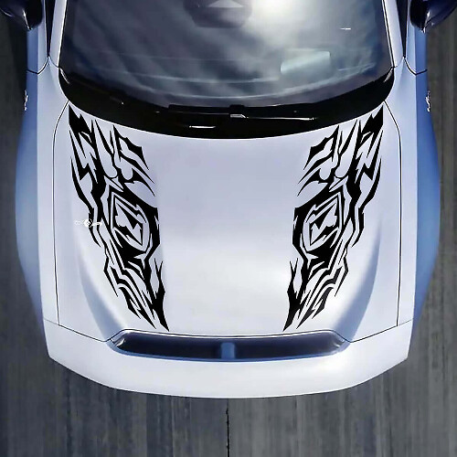 Hood Dual Trible Decal Sticker für Dodge Charger Electric

