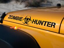 Set Zombie Hunter Aufkleber für Wrangler Rubicon Sahara Tj Motorhaubenaufkleber Jeep 2 2