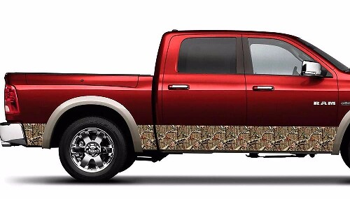 Camouflage-Streifen Türschweller Vinyl-Aufkleber für Dodge Ram 1500