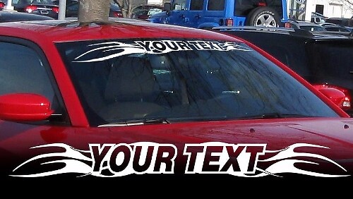 Benutzerdefinierter Text Windschutzscheiben-Banner Vinyl-Aufkleber für Autos