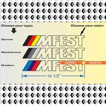 Bimmerfest MFEST Bimmer Fest Vinyl Aufkleber Aufkleber passend für E92 E36 E46 F10 F30 M3 M4 Competition BMW
 2