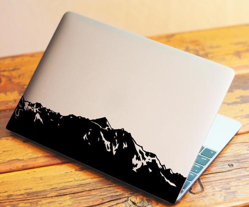 Berge Laptop-Vinyl-Aufkleber passt auf 13 Zoll MacBook Pro oder individuell gestalten