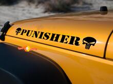 Set mit 2 Punisher-Schädelhauben-Vinyl-Aufklebern für WRANGLER RUBICON SAHARA 2
