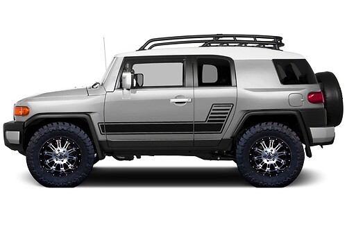 Akzent-Streifen Seiten Vinyl-Aufkleber für Toyota FJ Cruiser