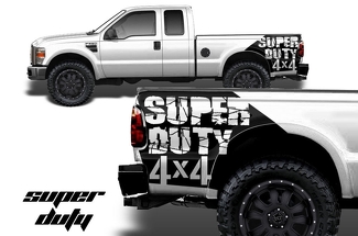 Ford F-250 - F-350 Vinyl Graphics Fender Bed Art SUPER DUTY 4x4