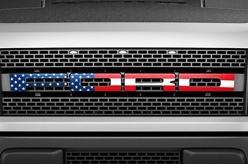 Ford Raptor Kühlergrill-Einsatz-Aufkleber (2010–2014), amerikanische Flaggen-Design
