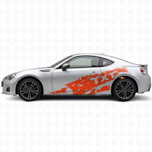 Schlamm Spritzer & Benutzerdefinierter Text Seiten Vinyl Aufkleber Set für Suba BRZ_4