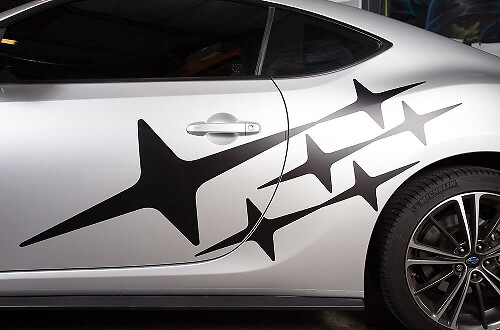 Suba Stars Seiten-Vinylaufkleber-Set für Suba BRZ 2013-2014