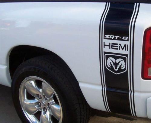 Aufkleber für Ram Truck SRT 8 HEMI 2 BEDSTRIPE BED STRIPE KIT Vinyl-Aufkleber