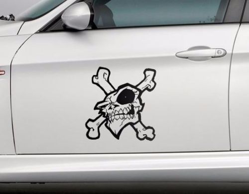 Schädelknochen coole lustige dope hintere Seitentür Auto LKW Vinyl Aufkleber Aufkleber