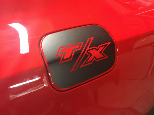Custom T/X Tankklappen-Auflage Vinyl-Aufkleber für Kotflügel hinten für Dodge Charger 2011-2017