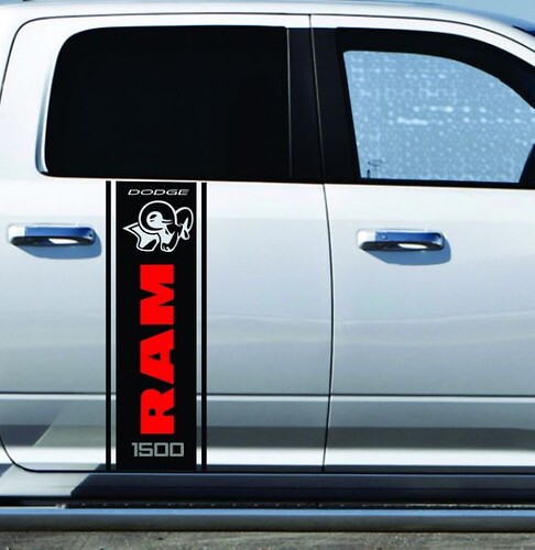Markierte Umrissstreifen SeitenTür Vinyl Aufkleber Sticker für Dodge Ram 1500