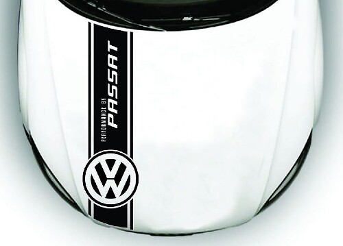 Racing Motorhauben-Streifen Vinyl-Aufkleber für Volkswagen Passat