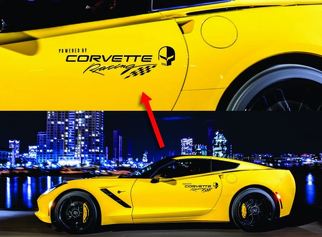 Corvette Racing 1 Paar Logo-Vinyl-Grafikaufkleber C3 C4 C5 C6 C7 ZO6 ZR1 Stingray