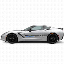 Racing Sport Seitenstreifen Vinyl Aufkleber Set für Chevy Corvette_2