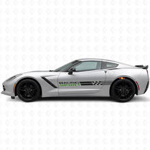 Racing Sport Seitenstreifen Vinyl Aufkleber Set für Chevy Corvette_3