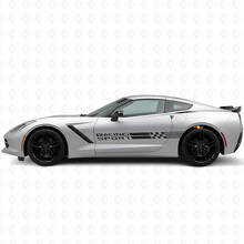 Racing Sport Seitenstreifen Vinyl Aufkleber Set für Chevy Corvette_5