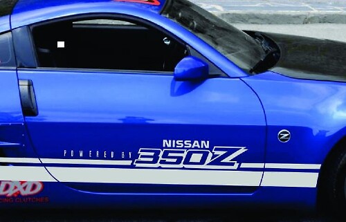 Angetrieben von 350Z Schweller-Streifen Vinylaufkleber für Nissan 350Z