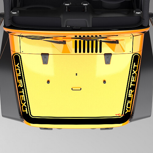 Umrandungsstreifen Motorhauben Vinyl-Aufkleber für Jeep Wrangler Gladiator