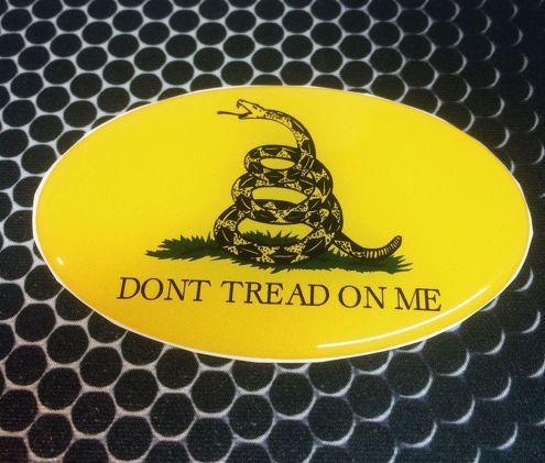 Dont Tread on Me Proud USA Shield Domed Decal Emblem Autoaufkleber 3D 3,25 x 2