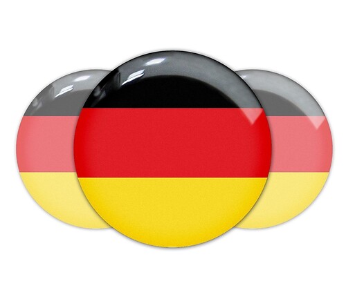 Deutsche Flagge Domed Emblem Universelles Abzeichen