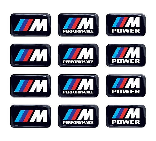 M Power Performance 3D gewölbte Vinyl-Aufkleber-Set für BMW
