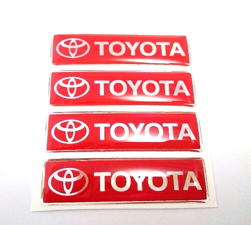 New 3D Dome Trd Toyota Sports Racing Development Resin Badge Sticker Red Decal