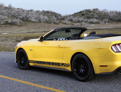 TEXT Accent Stripes Seite Vinylaufkleber für Ford Mustang