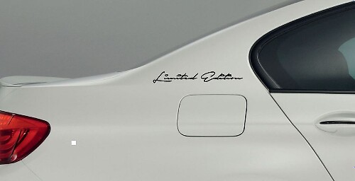 Limitierte Auflage Script Vinyl Aufkleber