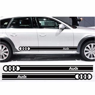 Audi Ringe Herzschlag EKG Frontscheiben Aufkleber 55 cm - Bremssattel- Aufkleber