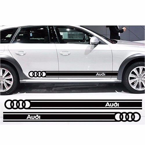Markiertes Seitenstreifen-Vinylaufkleberset für Audi-Fahrzeuge