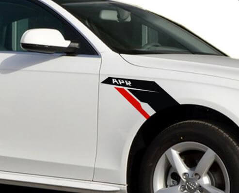 APR Style Fender Seitenblinker Vinyl-Aufkleber-Set für VW BMW Audi
