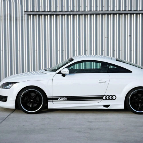 Racing Style Seitenstreifen Vinyl-Aufkleber Paar für Audi