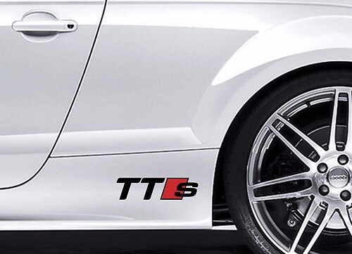2X AUDI TTS Vinyl-Karosserieaufkleber, Sport-Racing-Emblem, Logo, Premium-Qualität
 1