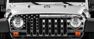 Amerikanische Flagge-Distressed Wrap Vinyl Skin Aufkleber Jeep Wrangler