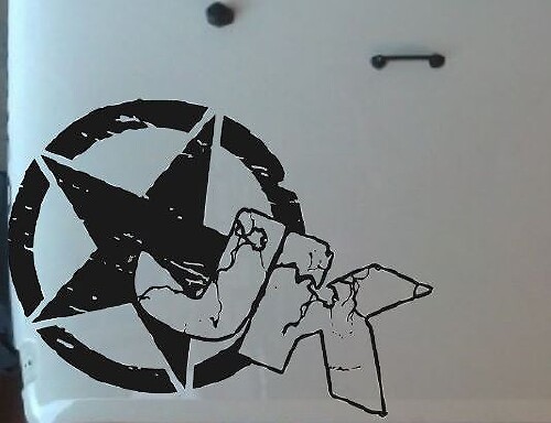 Abgenutzter Stern Motorhauben-Banner Vinyl-Aufkleber für Jeep Wrangler JK