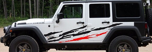 Schmutzfänger Seiten Vinyl-Aufkleber für Jeep Wrangler