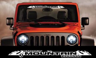 Smoky Mountain Edition Windschutzscheiben-Banner-Aufkleber, passend für Jeep Wrangler und andere