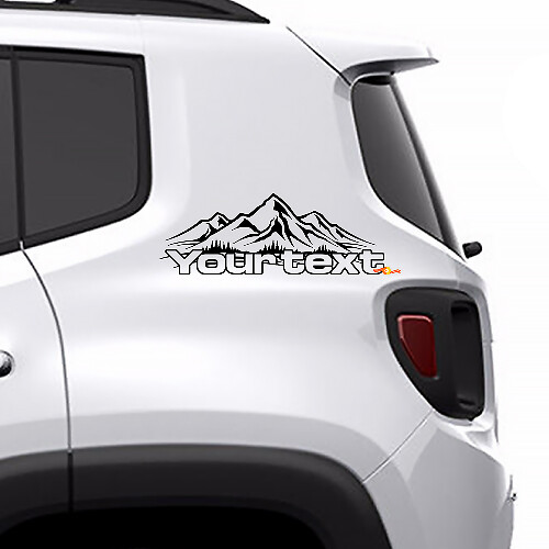 Heckseitige Mountains Vinylaufkleber für Jeep Renegade