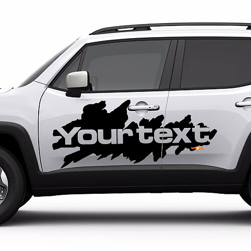 Schlammspritz-Stil Schriftzug Seiten-Vinylaufkleber für Jeep Renegade