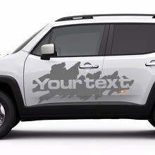 Schlammspritz-Stil Schriftzug Seiten-Vinylaufkleber für Jeep Renegade 2