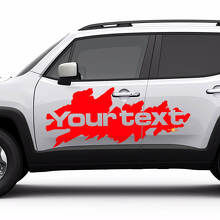 Schlammspritz-Stil Schriftzug Seiten-Vinylaufkleber für Jeep Renegade 3