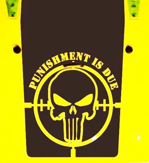 Jeep Wrangler Blackout The Punisher 4 Vinyl-Motorhauben-Aufkleber JK JKU LJ TJ