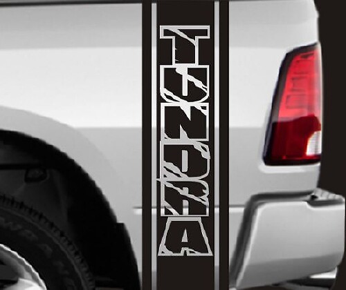 2 LKW-Bedienbrett-Toyota-Tundra-Vinylstreifen-Aufkleber, je ca. 11 x 46
