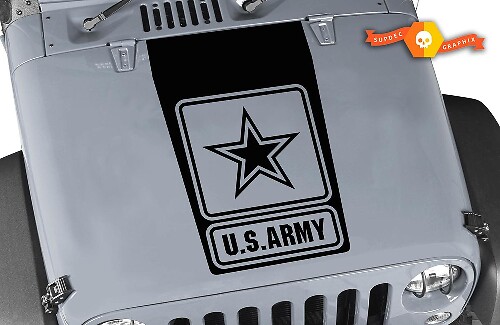 U.S. Army Stern Hauben Vinylaufkleber für Jeep Wrangler JK JKU TJ LJ