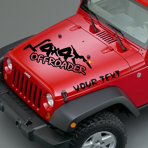 Offroader Schriftzug Motorhauben Vinylaufkleber für Jeep Wrangler