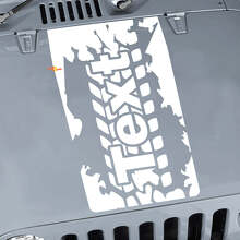 Reifenprofil Individuelle Schriftzug Motorhauben Vinyl Aufkleber für Jeep Wrangler_2