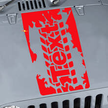 Reifenprofil Individuelle Schriftzug Motorhauben Vinyl Aufkleber für Jeep Wrangler_3
