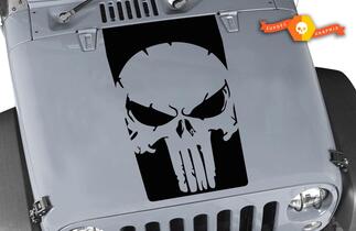Jeep Wrangler The Punisher 3 Vinyl-Motorhaubenaufkleber LJ TJ JK JKU